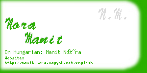 nora manit business card